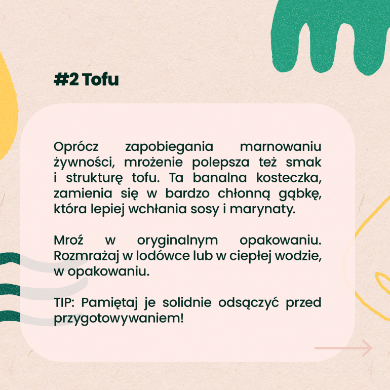 tofu nadaje się do mrożenia